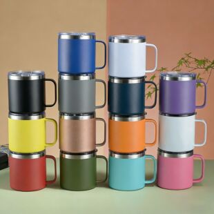 14oz Stainless Steel Tumbler with Handle